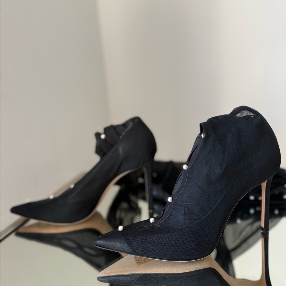 New Jimmy Choo Psyche 95 mesh over-the-knee boots $1,895 - Picture 5 of 13